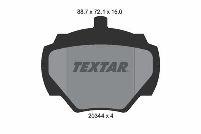 TEXTAR 2034402 Тормозные колодки и сигнализаторы  для LAND ROVER (Ленд ровер)