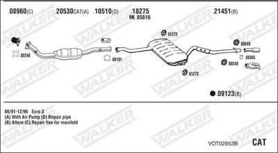 Изпускателна система WALKER VOT02853B