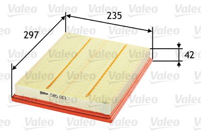Воздушный фильтр VALEO 585013 для OPEL SPEEDSTER
