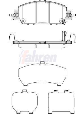 Fahren Brake Pad Set, disc brake FBP4046