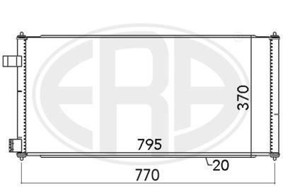 Конденсатор, кондиционер ERA 667091 для FORD TOURNEO