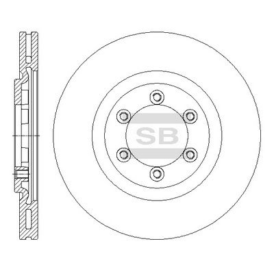 Тормозной диск Hi-Q SD3051 для SSANGYONG REXTON