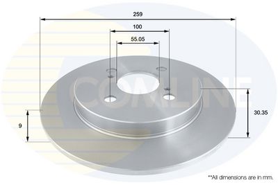 спирачен диск COMLINE ADC01127