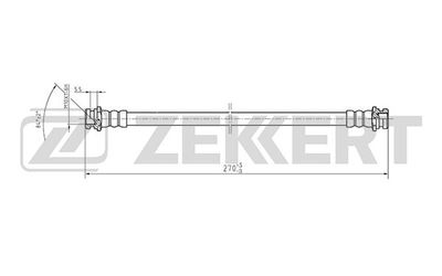 ZEKKERT BS-9415 Тормозной шланг для MITSUBISHI CORDIA