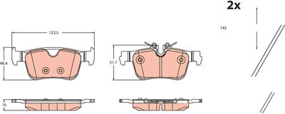 Brake Pad Set, disc brake GDB2499