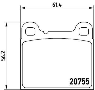 Комплект тормозных колодок, дисковый тормоз P 86 002