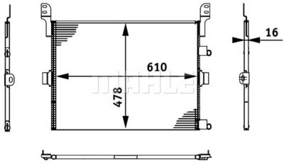 Kondensor, klimatanläggning MAHLE AC 673 000S