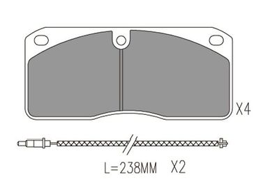 Kavo Parts Stabdžių trinkelių rinkinys, diskinis stabdys