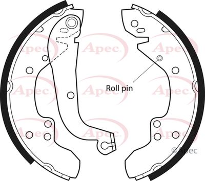 Brake Shoe Set APEC SHU354