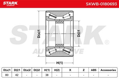 комплект колесен лагер STARK SKWB-0180693