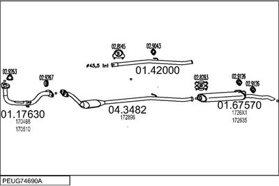 Układ wydechowy MTS PEUG74690A002372