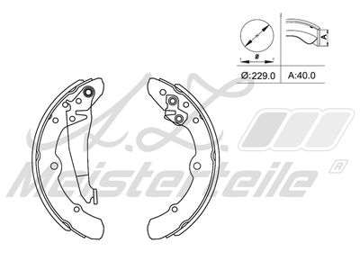 комплект спирачна челюст A.Z. Meisterteile AZMT-44-026-1294