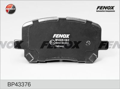 Комплект тормозных колодок, дисковый тормоз FENOX BP43376 для TOYOTA NOAH/VOXY