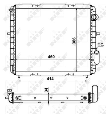 Radiator, engine cooling 507345