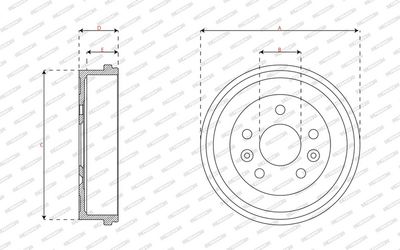 BREMSTROMMEL FERODO FDR329847 1