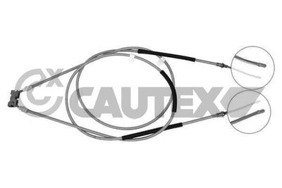 Тросик, cтояночный тормоз CAUTEX 088035 для FORD FIESTA