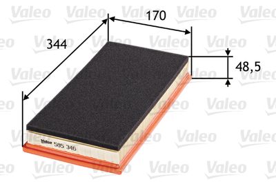 Воздушный фильтр VALEO 585346 для VOLVO V40