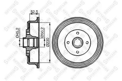 спирачен барабан STELLOX 6025-4721-SX