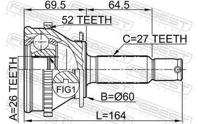 Joint Kit, drive shaft 1210-SFA52