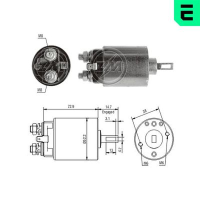Elektromagnetický spínač, startér ERA ZM682