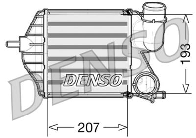 DENSO Intercooler, inlaatluchtkoeler (DIT09102)