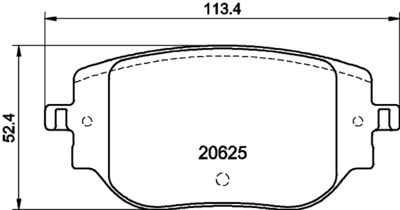 комплект спирачно феродо, дискови спирачки MINTEX MDB3518