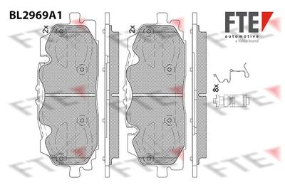 Комплект тормозных колодок, дисковый тормоз FTE 9011213 для AUDI E-TRON