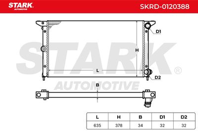 радиатор, охлаждане на двигателя STARK SKRD-0120388