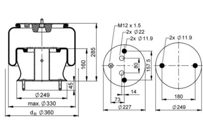 Mech pneumatického pruženia, vzduchové pruženie PHOENIX 1 DF 23 D-1