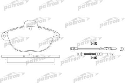 Комплект тормозных колодок, дисковый тормоз PATRON PBP1069 для CITROËN XANTIA