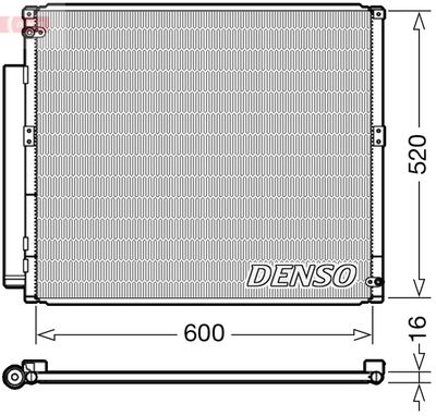 Конденсатор, кондиционер DENSO DCN50051 для TOYOTA LAND CRUISER PRADO