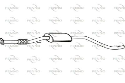 Средний глушитель выхлопных газов FENNO P22026 для FIAT 500L