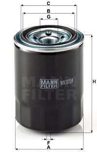 Топливный фильтр MANN-FILTER WK 822/4 для KIA SPORTAGE