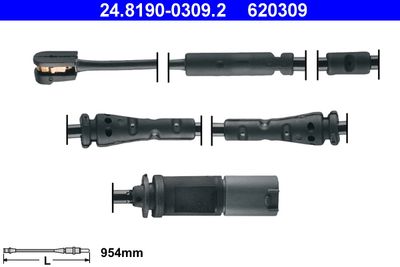 Сигнализатор, износ тормозных колодок ATE 24.8190-0309.2 для BMW X3