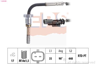 Čidlo, teplota výfukových plynů EPS 1.220.088