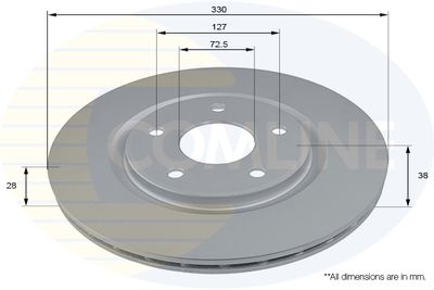 Тормозной диск COMLINE ADC2822V для DODGE GRAND CARAVAN