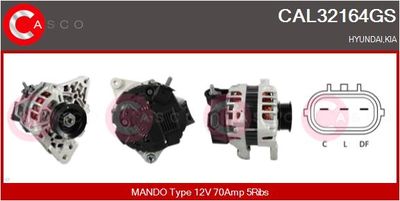 Генератор CASCO CAL32164GS для KIA PICANTO