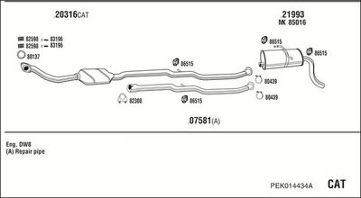SISTEM DE ESAPAMENT WALKER PEK014434A