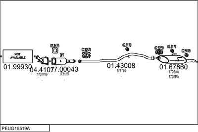 SISTEM DE ESAPAMENT MTS PEUG15519A009981