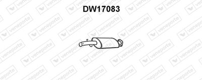 Средний глушитель выхлопных газов VENEPORTE DW17083 для FSO POLONEZ