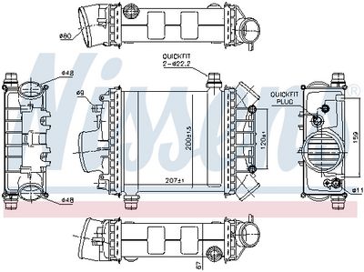 INTERCOOLER COMPRESOR NISSENS 96389 6