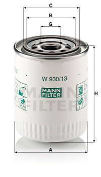 Масляный фильтр MANN-FILTER W 930/13 для ASTON MARTIN DB7