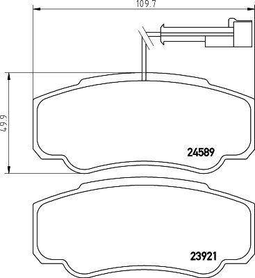 Комплект тормозных колодок, дисковый тормоз 8DB 355 013-511