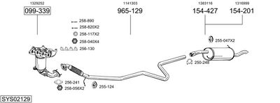 SISTEM DE ESAPAMENT BOSAL SYS02129