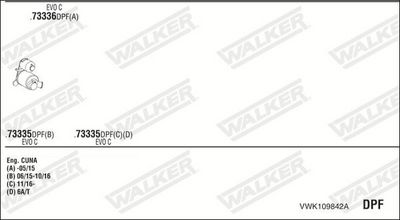 SISTEM DE ESAPAMENT WALKER VWK109842A