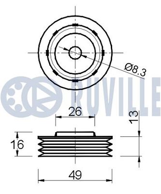 ROLA GHIDARE/CONDUCERE CUREA TRANSMISIE RUVILLE 540214 1