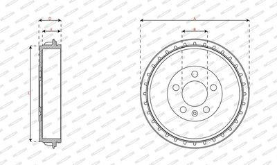 BREMSTROMMEL FERODO FDR329852 1