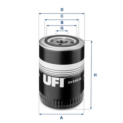 Масляный фильтр UFI 23.546.00 для IVECO MASSIF