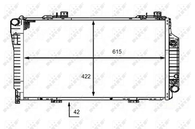 Радиатор, охлаждение двигателя WILMINK GROUP WG1723434 для MERCEDES-BENZ C-CLASS
