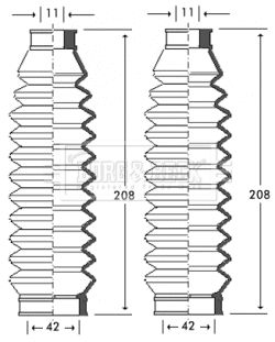 Bellow Kit, steering Borg & Beck BSG3255